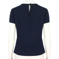 Martin Grant tailored fit top in navy blue crepe