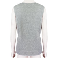 Michael Kors pure cashmere tank top pearl grey