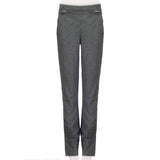 MONSE runway collection grey trousers pants with bib front and regimental stripe pattern