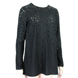Proenza Schouler Black Broderie Anglaise Swing Top Tunic Top