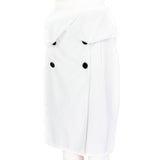 Proenza Schouler optic white cotton poplin skirt knee length skirt