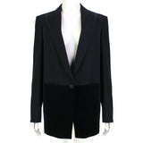 Stella McCartney black tuxedo style jacket with black velvet detailing