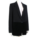Stella McCartney black tuxedo style jacket with black velvet detailing
