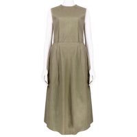 Ter et Bantine canvassed dress in cotton and linen canvas midi dress