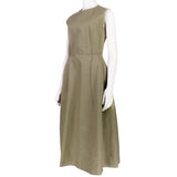 Ter et Bantine canvassed dress in cotton and linen canvas midi dress