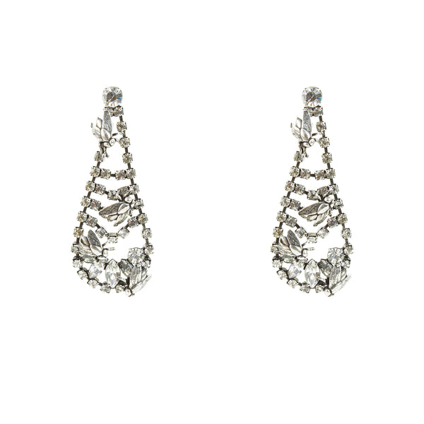 Tom Binns crystal drop fly detailed chandelier earrings jewellery archive