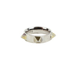 Tom Binns silver and gold pyramid spike ring