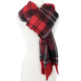 Alexander McQueen runway collection mohair red tartan extra long scarf