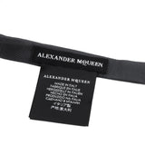 Alexander McQueen dark charcoal grey woven silk bow tie