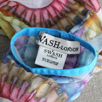 Swash London Multicoloured Kalaidoscopic Patterned Sheer Chiffon Socks Popsocks