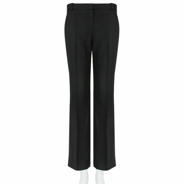 Stella McCartney black wide leg cropped trousers pants