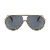Stella McCartney taupe grey tone frame aviator sunglasses with grey tone lenses