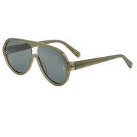Stella McCartney taupe grey tone frame aviator sunglasses with grey tone lenses