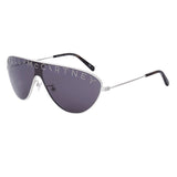 Stella McCartney silver frame sunglasses with studded logo to lenses