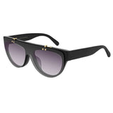 Stella McCartney black sunglasses with flip-up grey tone lens