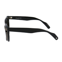 Yohji Yamamoto avante garde matt black cat eye sunglasses with satin mirrored lenses YY7021