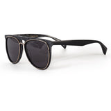 Yohji Yamamoto YY5024 sunglasses in a black and grey marbled finish