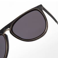 Yohji Yamamoto YY5024 sunglasses in a black and grey marbled finish