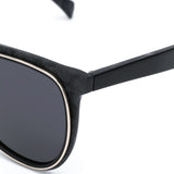 Yohji Yamamoto YY5024 sunglasses in a black and grey marbled finish