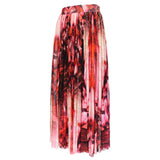 Alexander McQueen pink red black butterfly print skirt pleated