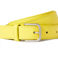 Dries Van Noten bright yellow leather belt mens belt women's belt