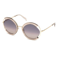 Emilio Pucci gold rim frame sunglasses with gradient grey tone lenses