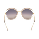 Emilio Pucci gold rim frame sunglasses with gradient grey tone lenses