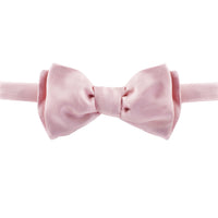 Alexander McQueen pale light pink woven silk bow tie