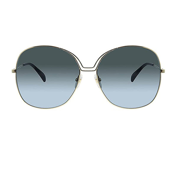 Givenchy pale gold frame oversize sunglasses with a gradient grey tone lenses