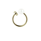 Calvin Klein gold tone open ring pearl detailing