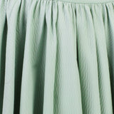 Alaia luxurious pale pistachios green textured full length circular skirt