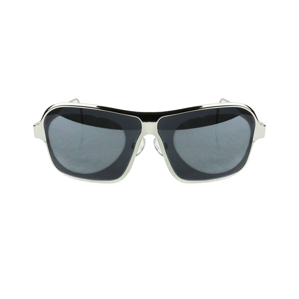 Raf Simons silver frame ear wire sunglasses