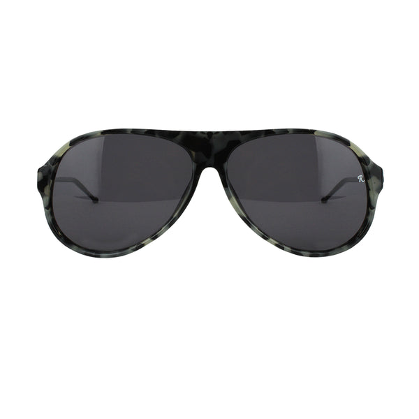 Raf Simons teardrop aviator sunglasses in a marbled grey with gunmetal arms