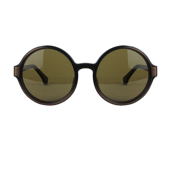 Dries Van Noten round frame sunglasses in a slate blue and bronze