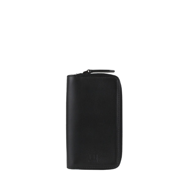 Dunhill key case black leather and khaki green
