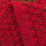 Victoria Beckham knitted wool red and caramel brown tone scarf 