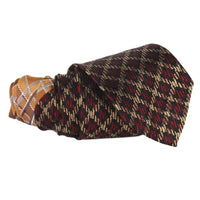 Dries Van Noten check patterned jacquard tie in silk