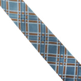 Dries Van Noten blue checked pattern silk tie