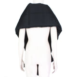 Dries Van Noten black oversized quilted wool scarf down feather filled