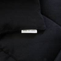Dries Van Noten black oversized quilted wool scarf down feather filled