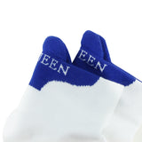 Alexander McQueen white and royal blue cushioned sport socks