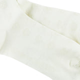 Alexander McQueen ivory cream skull patterned silk blend socks