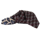 Dries Van Noten isometric cube patterned silk tie jacquard neck tie menswear