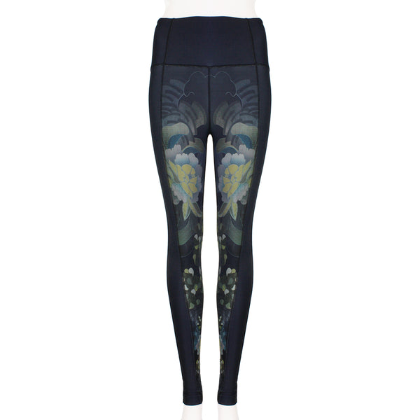 Zoelle BYBS tattoo inspired floral performance leggings athleisure wear