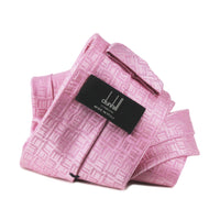 Dunhill geometric logo patterned silk tie candy pink