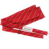 Alexander McQueen regimental stripe bow tie in red white and black
