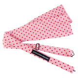 Alexander McQueen Polka Dot Pattern woven silk bow tie in pink and red polka dot pattern