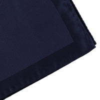 Alexander McQueen woven silk pocket square pochette in navy blue