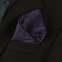 Alexander McQueen woven silk pocket square pochette in dark purple