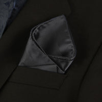 Alexander McQueen woven silk Pocket Square pochette in charcoal grey